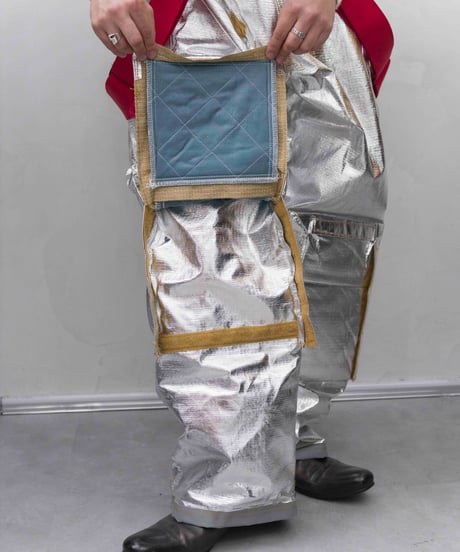 80s vtg DEADSTOCK fireman silver over cargo pants