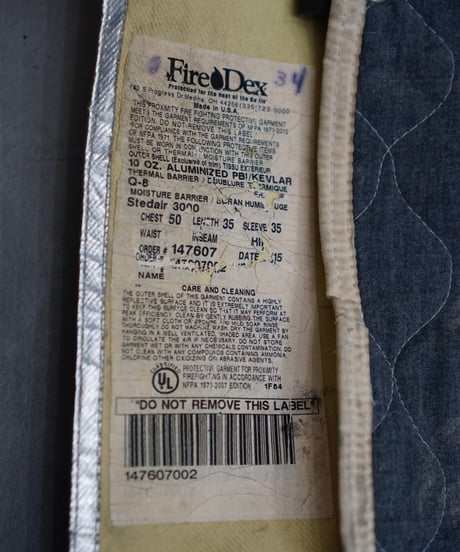 Fire Dex 90s silver coating padded coat