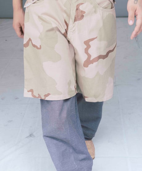 90s vtg bonjour camouflage cotton shorts (deadstock)