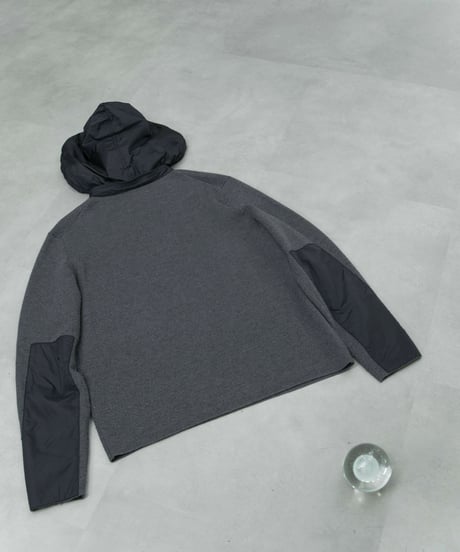 90s theory knit/nylon docking pullover