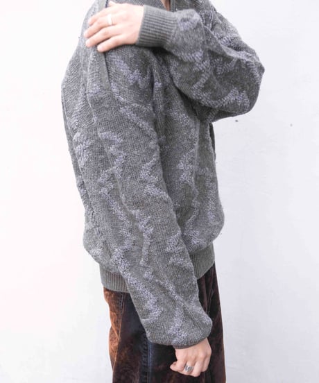 80s vtg ISSEY MIYAKE 3D wool knit
