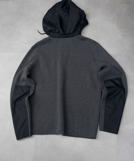 90s theory knit/nylon docking pullover