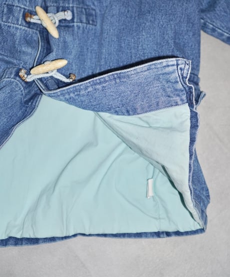 90s vtg denim duffle coat