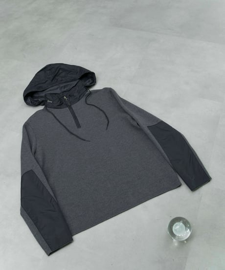 90s theory knit/nylon docking pullover