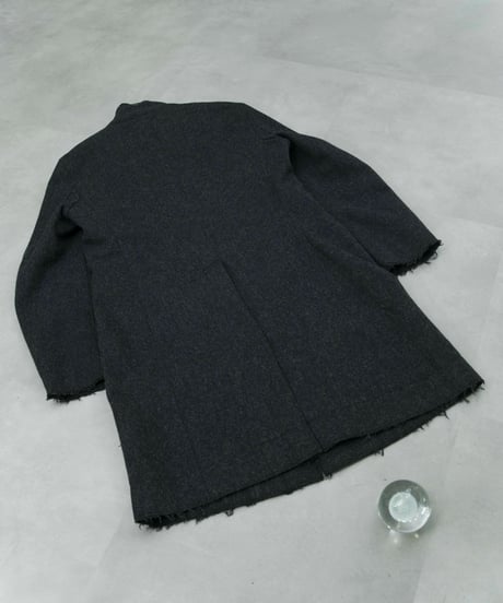 00s 291295=HOMME cutoff design wool coat