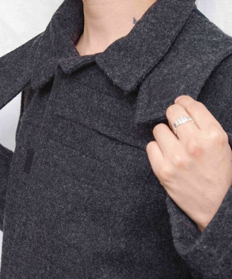 WorldWideLove! velcro design wool coat