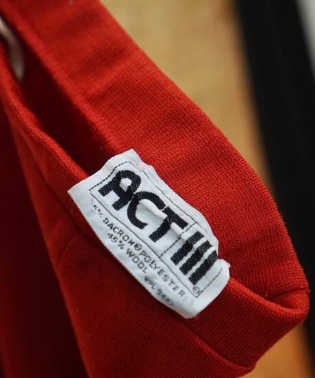 90s ACT3 knit pants (red)