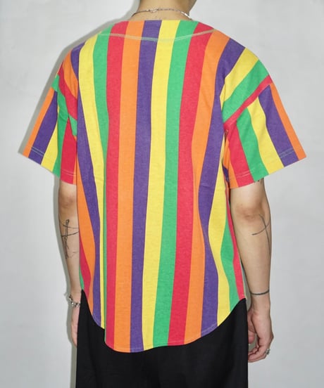 90s vtg colourful baseball shirts
