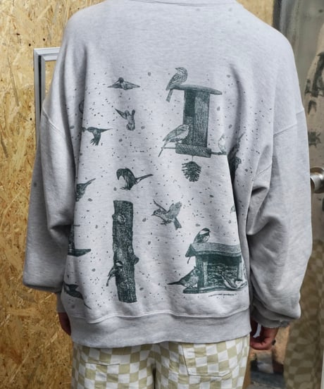 90s rel.e.vant. products bird pattern sweat