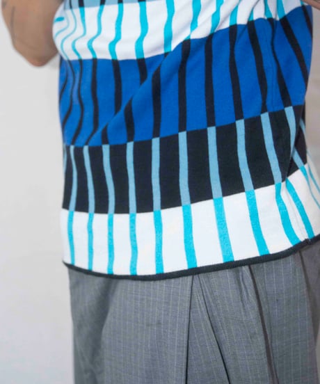 KENZO HOMME multi color knit polo
