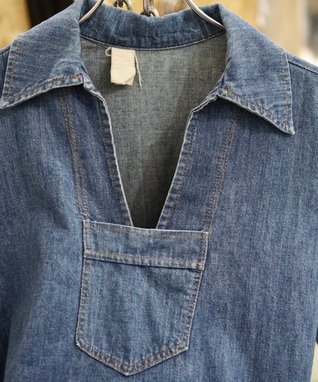 70s vtg hippie pullover denim shirts