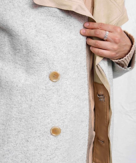 N. Hollywood switching design felt suede coat