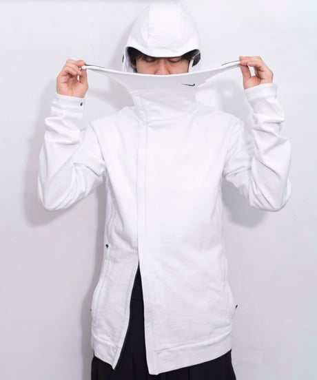 00s NIKE diagonal zip ninja hoodie