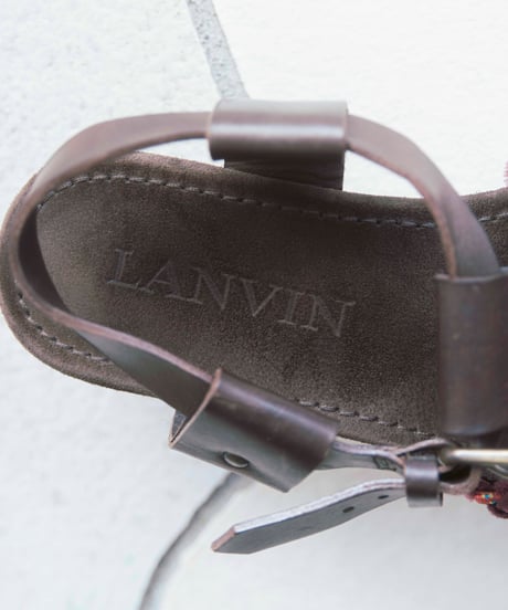 LANVIN Paris lace up leather sandal