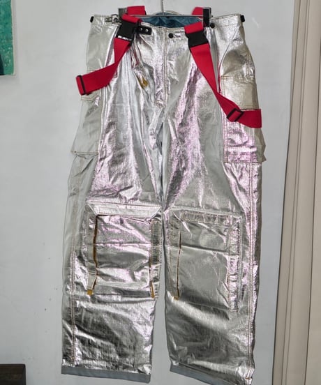 80s vtg DEADSTOCK fireman silver over cargo pants