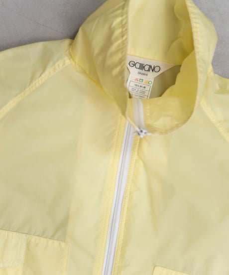 70s vtg sheer nylon jacket (lemon yellow)