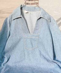 70s vtg hippie pullover denim shirts