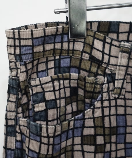 geometric crazy pattern corduroy pants