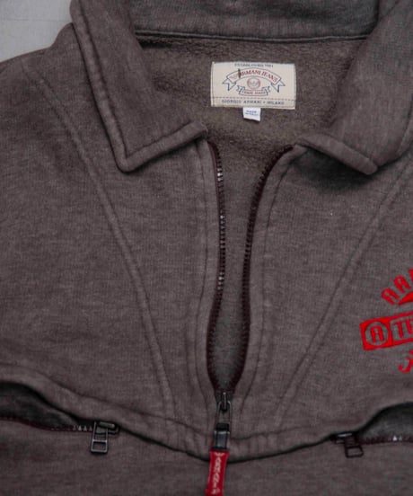 00s ARMANI JEANS gimmick halfzip sweat tops