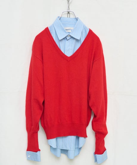 pure cashmere knit (red)