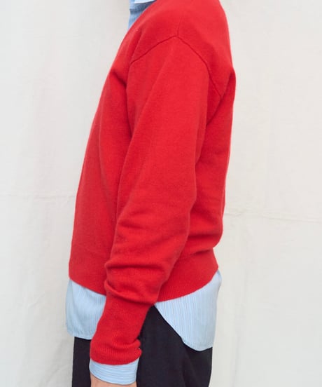 pure cashmere knit (red)