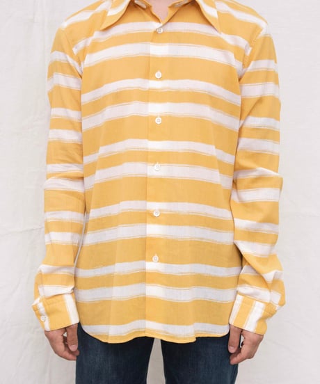 90s agnes b. homme PARIS border sheer shirts