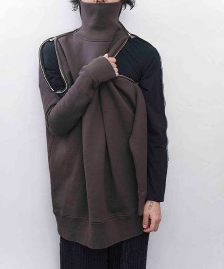 Hussein Chalayan double zip design sweat