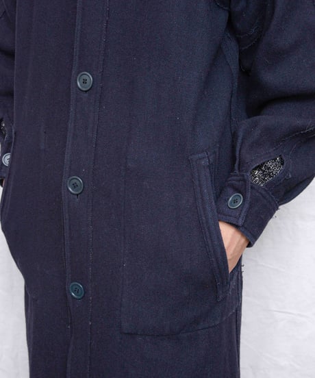 50s vtg daniel hechter reversible sailor long coat