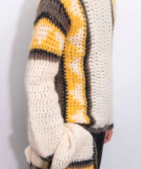 90s made in Italy handmade wool knit with neck warmer