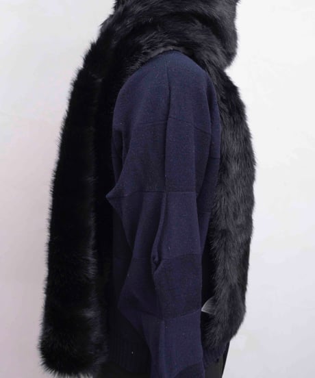 BANANA REPUBLIC fake fur long muffler