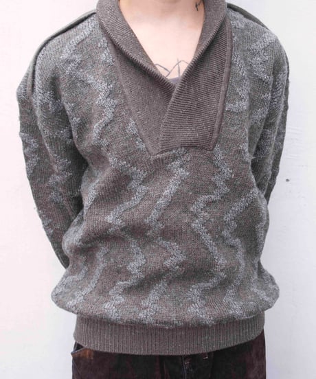 80s vtg ISSEY MIYAKE 3D wool knit
