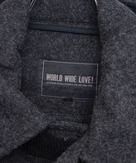 WorldWideLove! velcro design wool coat