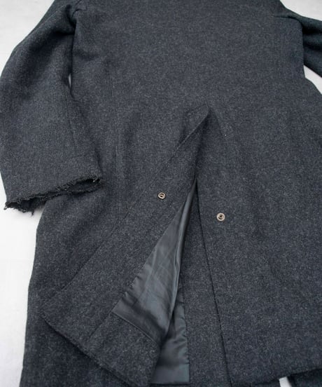 00s 291295=HOMME cutoff design wool coat