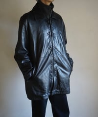 80-90s lamb leather docking design coat