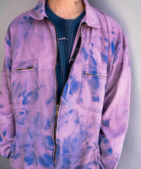 90s French vtg tie dye jumpsuits