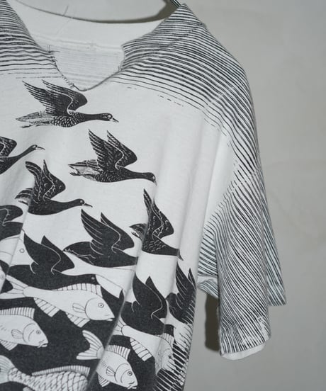 90s M.C.Escher Trompe-l'œil　Tee