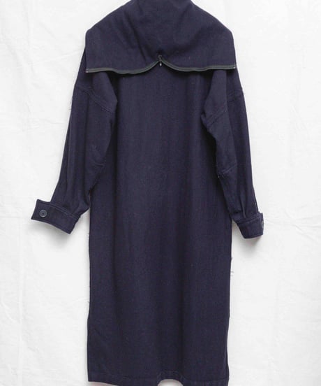 50s vtg daniel hechter reversible sailor long coat