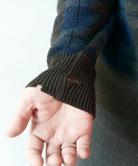 HERMES Paris 1980s damaged wool knit