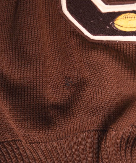 50s vtg wilson patched knit sweater