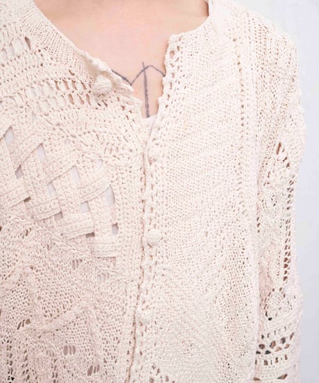 Shin PASHU sheer handknit cardigan