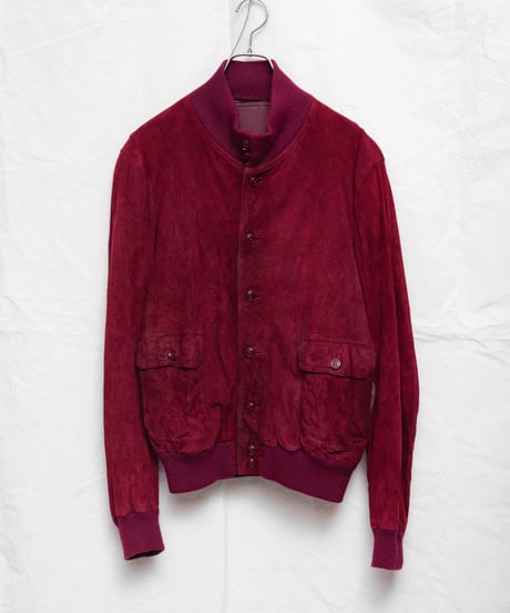 90s Euro vtg burgundy suede jacket