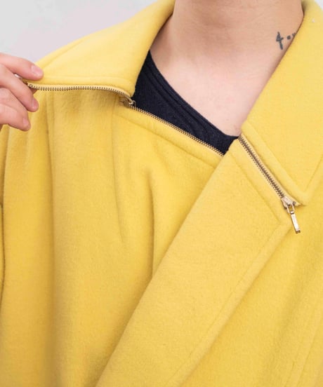 80s vtg zip design wool tailored coat