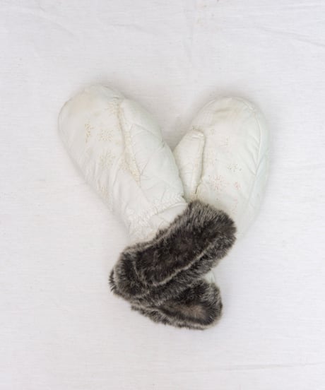 Eddie bauer 00s puffer/fur mittens