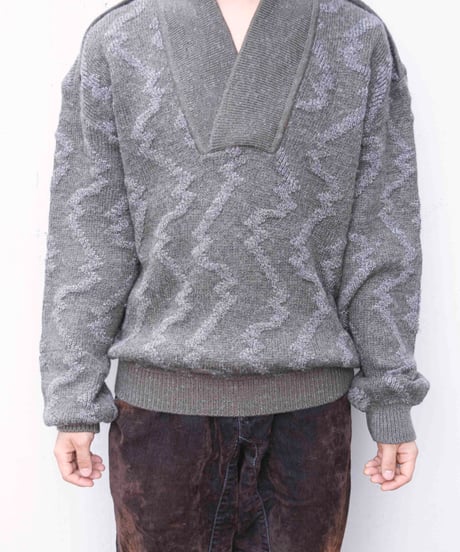 80s vtg ISSEY MIYAKE 3D wool knit