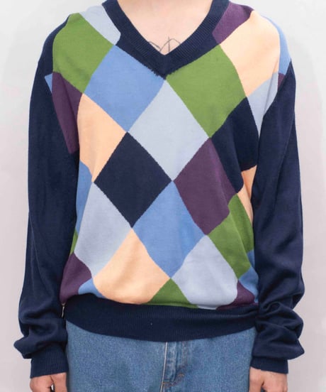 90s Lion's Den argyle acrylic knit