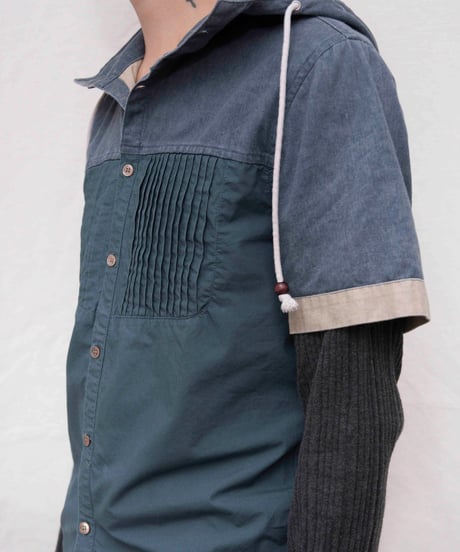 00s knit docking hoodie shirts