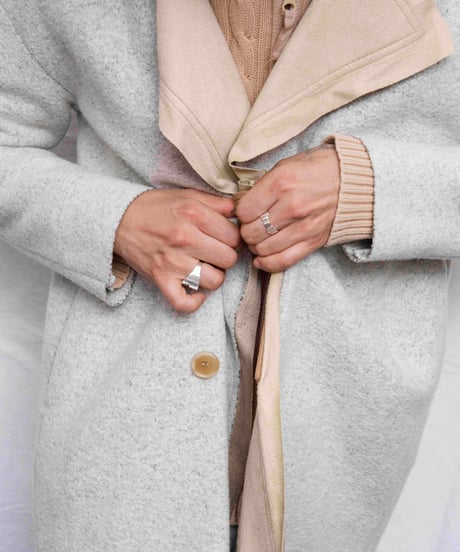 N. Hollywood switching design felt suede coat