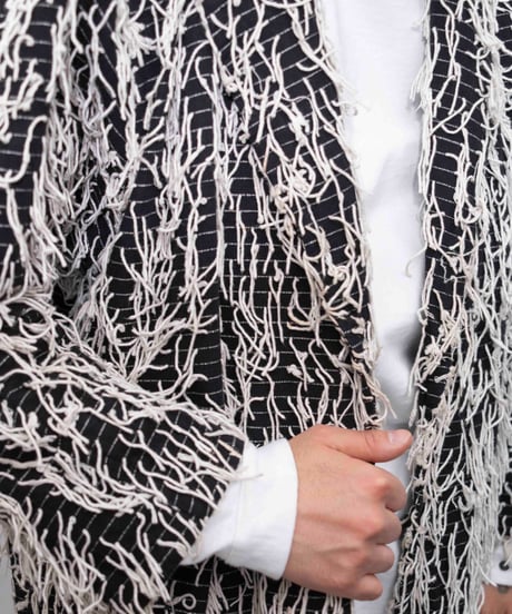 unknown shawl collar tree tailored jacket