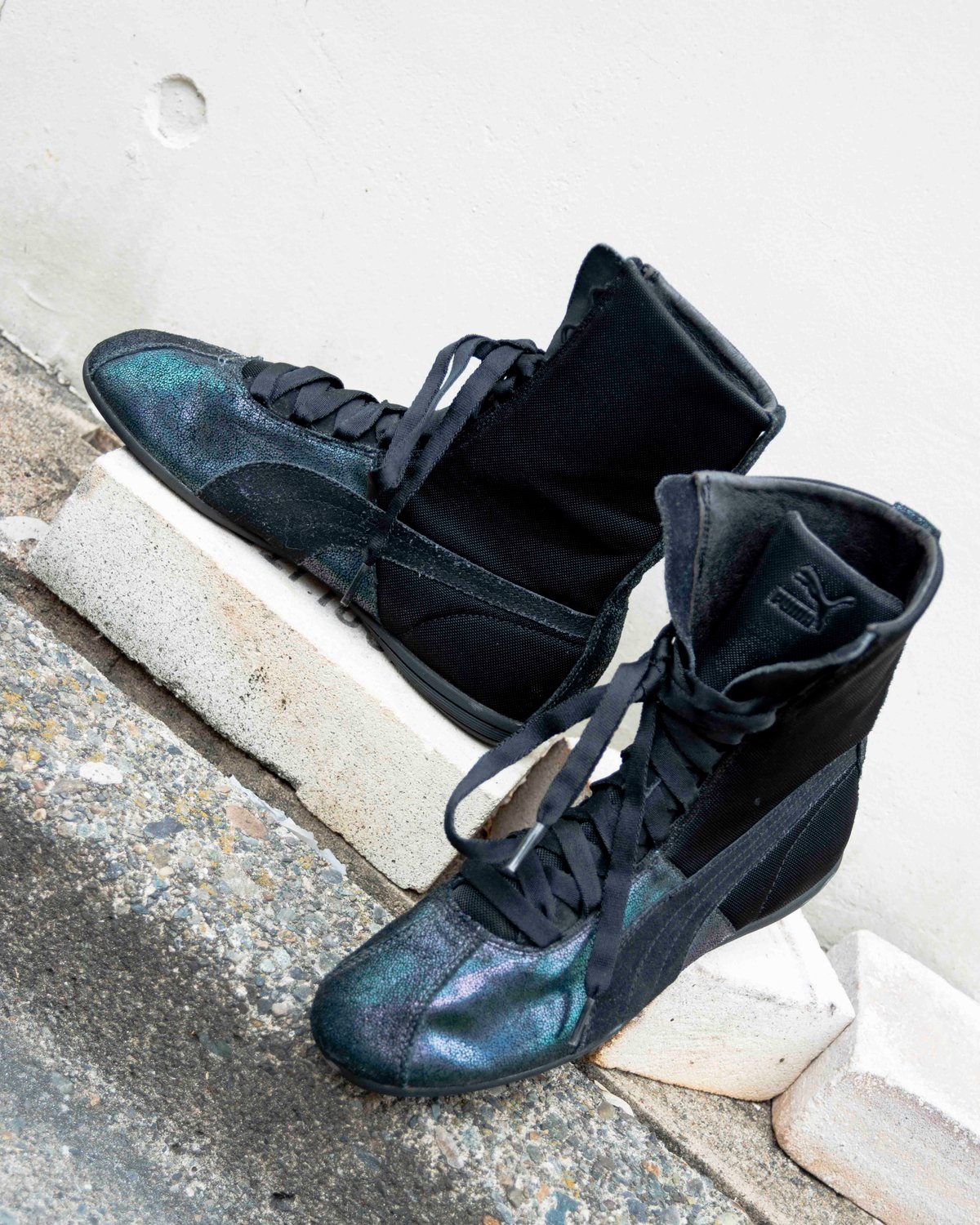 PUMA × HUSSEIN CHALAYAN glitter boxing shoes |