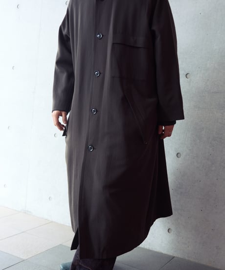 90s wool gabardine long coat